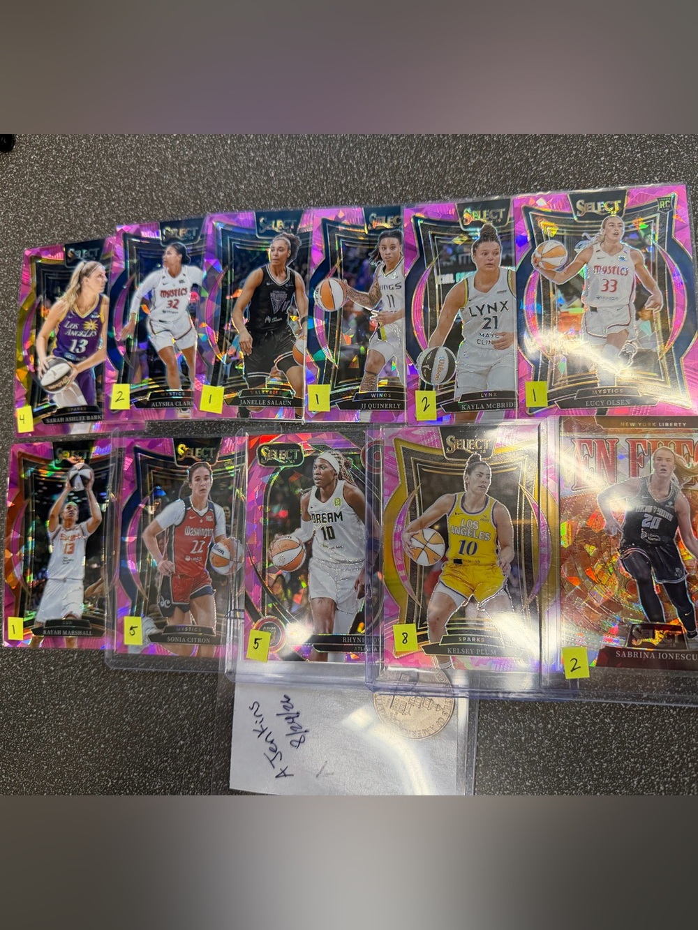 WNBA Holographic Trading Cards - Pink ice / pink camo